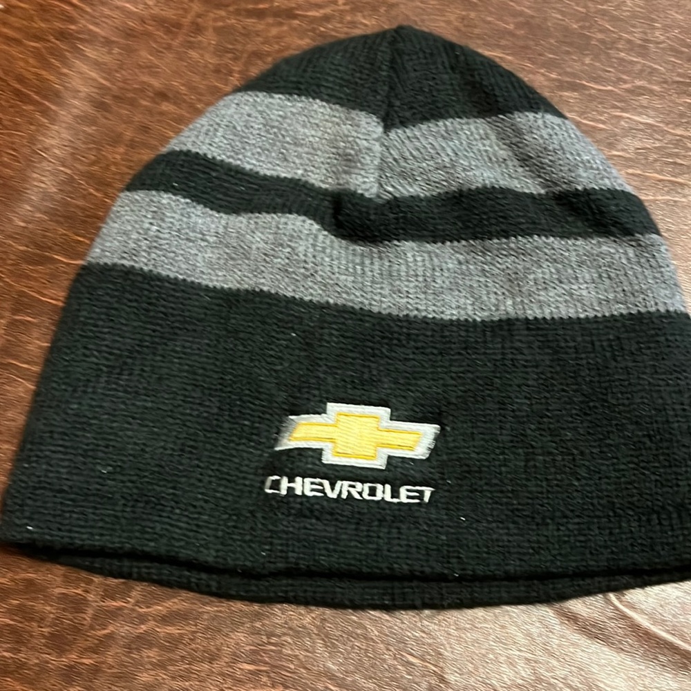 Chevrolet, Chevy, dark gray and light gray beanie